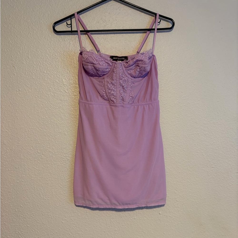 Urban Outfitters Lavender Lace Corset Mini Dress